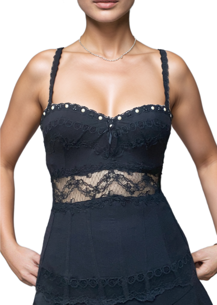 Elegantes Vintage Top mit Spitze (M)